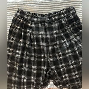The Korner Black and White Plaid Trousers
